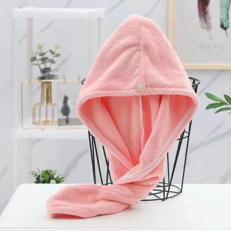 【速乾・やわらか】マイクロファイバー ヘアタオル ターバン 25×63cm レディース