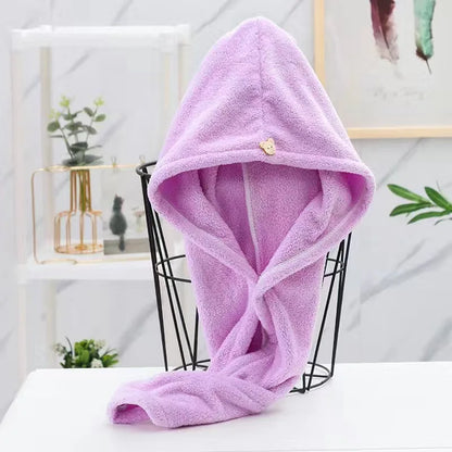 【速乾・やわらか】マイクロファイバー ヘアタオル ターバン 25×63cm レディース