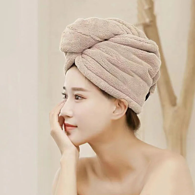 【速乾・やわらか】マイクロファイバー ヘアタオル ターバン 25×63cm レディース