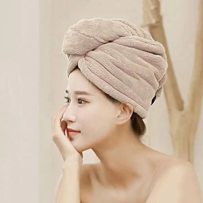 【速乾・やわらか】マイクロファイバー ヘアタオル ターバン 25×63cm レディース