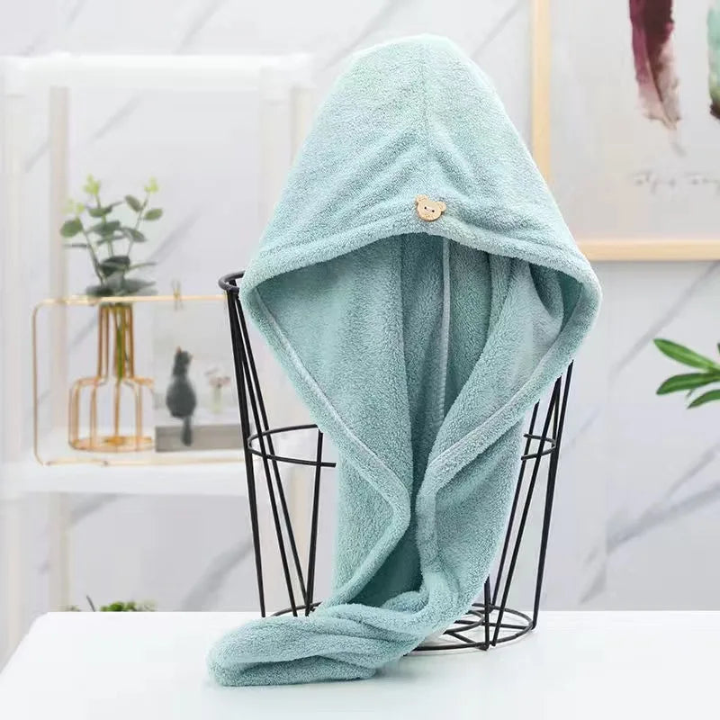 【速乾・やわらか】マイクロファイバー ヘアタオル ターバン 25×63cm レディース